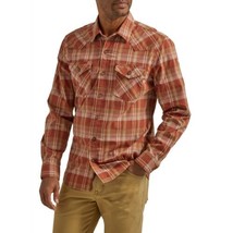 Wrangler Men’s Slim Fit Long Sleeve Woven Shirt Arabian Spice Size Small - £15.62 GBP