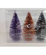 2 New 6&quot; each Glitter Bristle Bottle Brush Trees Black Orange Purple Hal... - $34.17 CAD