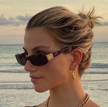 Oval Small Frame Sunglasses For Women 2024 Fashion Brand Rectangle Ladie... - $14.50