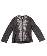 Chico&#39;s Metallic Gold Embroidered Artsy Jacket Top, Sz 2 Women&#39;s L 12 Gl... - €34,58 EUR