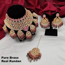 VeroniQ Trends-Traditional Bridal Gold Plated Meenkari Polki Choker Necklace - $150.00