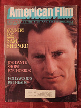 Rare AMERICAN FILM October 1984 Sam Shepard Bertrand Tavernier Joe Dante - £11.22 GBP