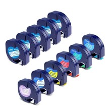 5 Pack White+ 6 Pack Color Compatible Dymoletratag Label Tape Refills 1/2 Inch X - £43.14 GBP