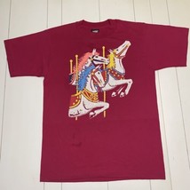 Vintage Late 80-90s Pink Carousel Horses Screen Stars Best T-Shirt Single Stitch - £21.90 GBP