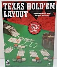 Texas Hold Em Poker Layout Felt Tabletop Mat Cardinal 35X35 NEW  - £8.38 GBP