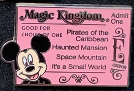Disney Mickey Mouse Magic Kingdom 2005 Cast Lanyard WDW E Ticket pin - £11.14 GBP
