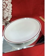 VTG Homer Laughlin Oval Platter Restaurant Ware White with Brown Trim 13... - £10.19 GBP