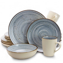 Elama Mellow 16-Piece Dinnerware Set in Powder Blue - $90.04