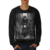 Wellcoda Grim Reaper Biker Mens Sweatshirt, Death Casual Pullover Jumper - £24.11 GBP+