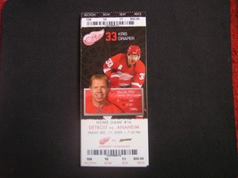 NHL 2009-10 Detroit Red Wings Ticket Stub Vs.Anaheim 12-11-09 - $2.96