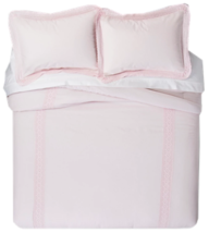 Rachel Ashwell Simply Shabby Chic Linen Cotton Blend Comforter Set Pink King NEW - £141.65 GBP