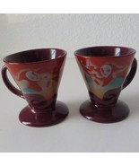 1999 Mug Art Signed Linda Frichtel 2 Pink Espresso Cone shape Mugs Frang... - £7.90 GBP