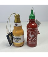 Modelo Especial Cerveza Beer &amp; Sriracha Ornaments New with Tags New LOT ... - $27.01 CAD