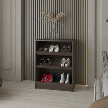 FM FURNITURE Oatman Shoe Rack with Open Storage, Wengue - €127,50 EUR