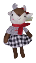 Spark Create Imagine Stuffed Knit Plush Holiday Baby Toy Rattle - New - Doe - £19.95 GBP