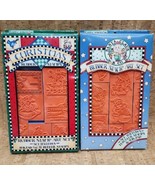 Set of 2 1990s VTG Daisy Kingdom Christmas Foam Rubber Stamp Art Sets - £38.94 GBP