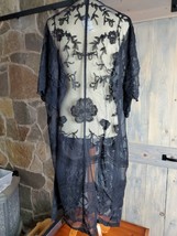 rue21 Rue 21 Nightgown Black Lace Open Front Gown Robe Size S - £15.76 GBP