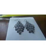 European Diamond Shaped Chainmail Drop/Dangle Fashion Hook Earrings 2”L ... - $16.33