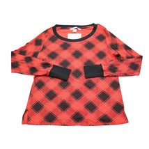 Victorias Secret Shirt Womens XS Red Plaid Thermal Pajama Top Waffle Knit - $15.72