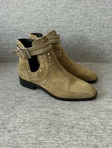 Zara Cut Out Studded Suede Boots In Size 38–8 US . Worn Twice ! - £35.61 GBP