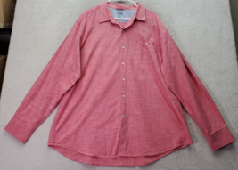 IZOD Saltwater Shirt Men 2XL Salmon Cotton Relaxed Classics Collared Button Down - £14.50 GBP