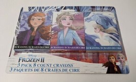  Disney Frozen 2 Crayons set of 3 with 8 Ct (24 Total) New Sealed Package - £3.92 GBP