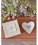 White Porcelain 21st Heart Dish. - $20.95