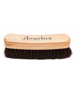 SHOE SHINE ROckeR BRUSH 6 3/4&quot; Black 100% HorseHair dark Bristles ANGELUS - $31.69 CAD