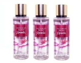 Victoria's Secret Romantic Fragrance Mist- Pink Petals & Sheer Musk- Lot of 3 - £23.97 GBP