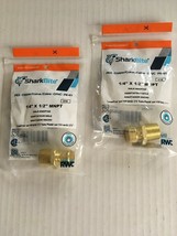 (2) Sharkbite/Shark Bite 1/4&quot; Push-To-Connect x 1/2&quot; MNPT Male Adapters U110LFA - £14.70 GBP
