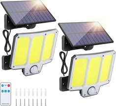 Solar Motion Lights Outdoor 2 Packs 150 LED Motion Sensor Solar Lights with Sepa - £34.49 GBP
