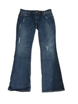 Seven7  Dark Wash Bootcut Jeans Womens Size 12 Rhinestone Pocket - £18.45 GBP