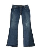 Seven7  Dark Wash Bootcut Jeans Womens Size 12 Rhinestone Pocket - £18.33 GBP