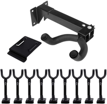 Guitar Hanger Wall Mount Hook Stand 180° Adjustable With Slat 10 Pcs NEW - £55.36 GBP
