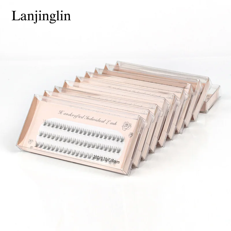 Extension wholesale individual lashes makeup c curl false eyelashes in bulk 20d cluster thumb200