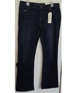 NWT Womens 14 Simply Vera Wang Mid Rise Bootcut Dark Indigo Blue Denim J... - $25.81 CAD