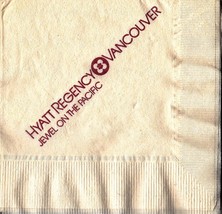 Beverage Paper Napkins - Hyatt Regency Vancover Canada - £3.15 GBP