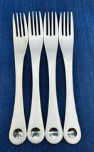 Robert Welch PENDULUM Dinner Fork Dot Stainless Satin 8 1/8 inch Lot of 4 - $46.74