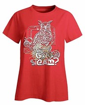 Steampunk Bird&#39;Got Steam? Fantasy Gears&#39; - Ladies T-Shirt Red - £25.91 GBP