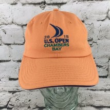 2015 US Open Chambers Bay Mens OSFA Hat Orange Strapback Baseball Cap USGA - $9.89
