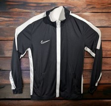 Nike Boys Track Jacket Full Zip Black with White Size Medium New - £27.97 GBP
