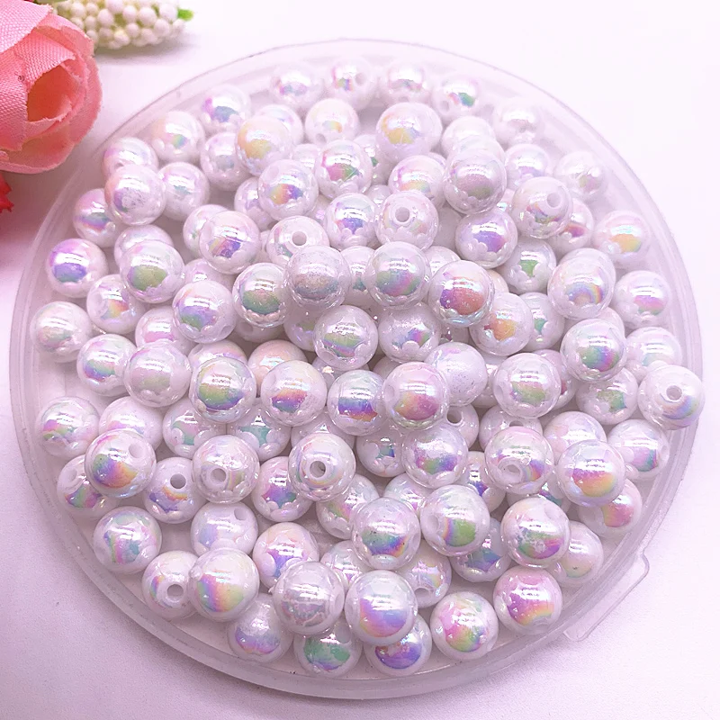 Sporting 4-14mm Colour AB Charms Round Acrylic A Loose SpA A for Jewelry Makeing - £23.89 GBP