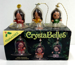 1980 Trim-A-Tree CrystaBelles Ornaments - Set of 3 Hanging Holiday Ornaments - £9.58 GBP