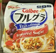 2 PACK JAPANESE  CALBEE FRUIT &amp; GRANOLA REDUCED SUGAR  - £22.58 GBP