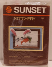 Sunset Designs Stitchery Kit Bashful Bunny 1983 Fits 5x7 Frame NEW - £10.23 GBP