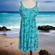 Fresh Produce Sleeveless Dress M Sundress Floral Tropical Knee Length USA READ - £27.65 GBP