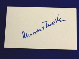 MICHAEL BURKE NEW YORK YANKEE PRESIDENT SIGNED AUTO VINTAGE INDEX CARD P... - $148.49
