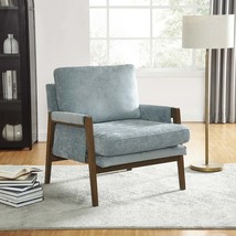 Kelly Blue Velvet Accent Armchair | Mid-Century Modern - £204.89 GBP