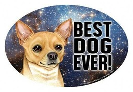 Chihauhua BEST DOG EVER! Oval 4&quot;x6&quot; Fridge Car Magnet Large Size USA Mad... - $5.89