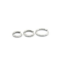 60PCS Hoop Earring Crystal Clear Gem Stone Stainless Steel Earrings For Women Fa - £43.02 GBP